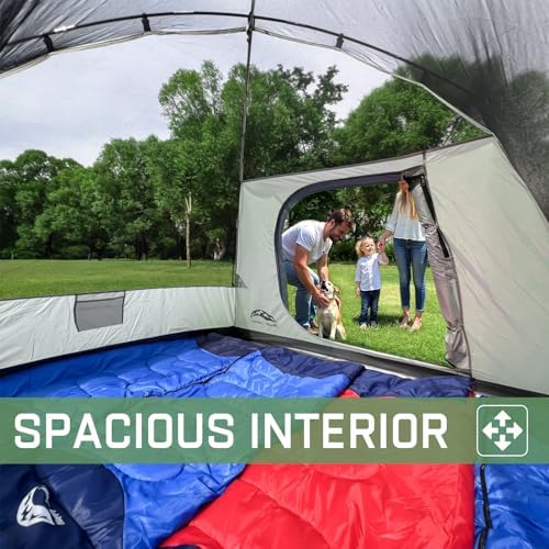 Happy Travel Camping Tent, 4/6 Person Dome Tents for Camping with Rainfly, Waterproof Clip Easy Setup Portable Family Tent with Mesh Windows, 20% More Headroom Backpacking Tents for Camping & Hiking - Image 5