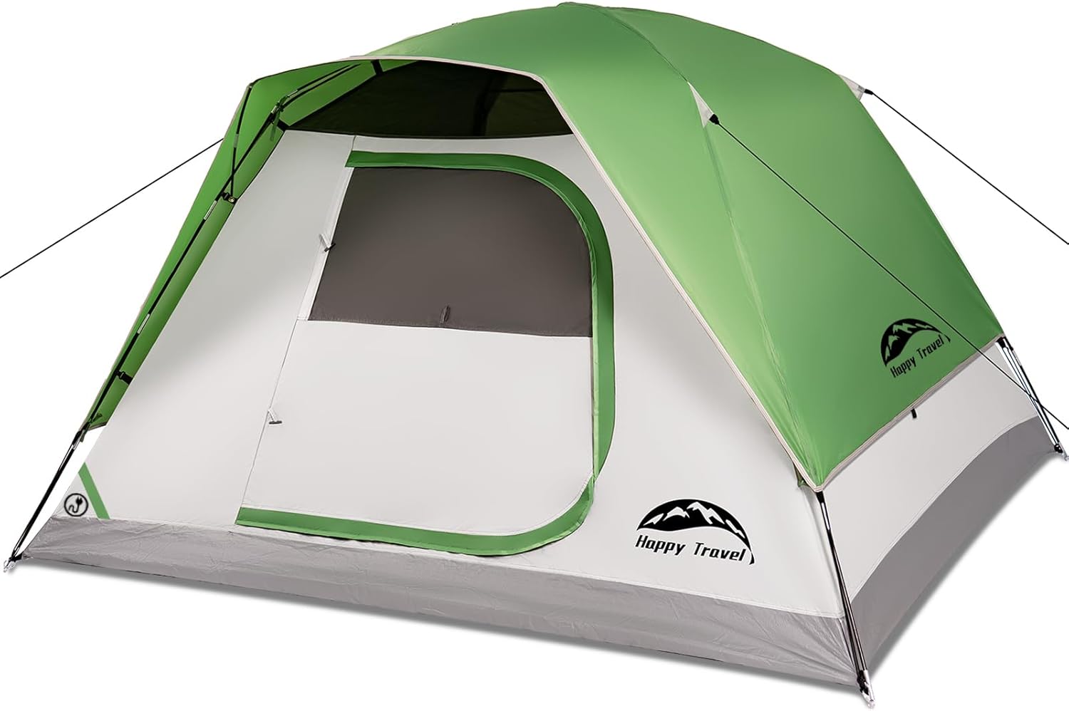 Happy Travel Camping Tent, 4/6 Person Dome Tents for Camping with Rainfly, Waterproof Clip Easy Setup Portable Family Tent with Mesh Windows, 20% More Headroom Backpacking Tents for Camping & Hiking - Image 9