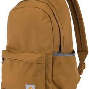 Carhartt 21L Classic Laptop Backpack, Water-Resistant Pack W/ 15″ Laptop Sleeve and Organizational Compartments, PFAS Free, Carhartt Brown